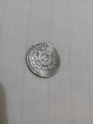 Moneda Antigua Imperio Brasil Carlos II 1877
