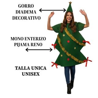 Disfraz Árbol Navidad Unisex Talla Única con Gorro