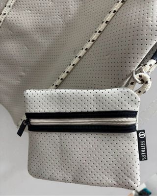 Bolso Neopreno Grande Beige y Negro