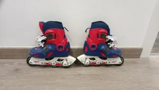 Patines en línea Oxelo rojos y azules