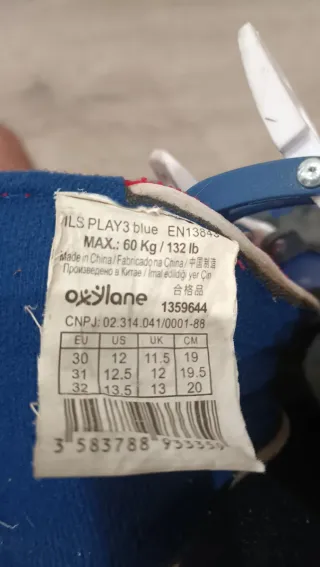 Patines en línea Oxelo rojos y azules