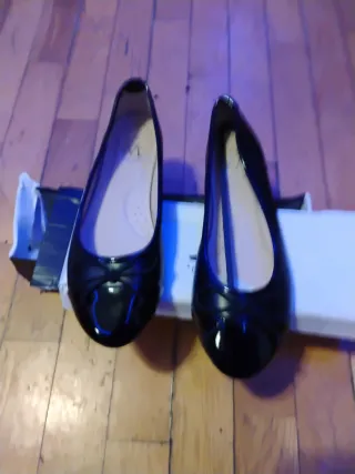 Manoletinas negras nuevas con lazo