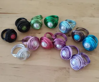 Anillo Plata y Perla Ajustable