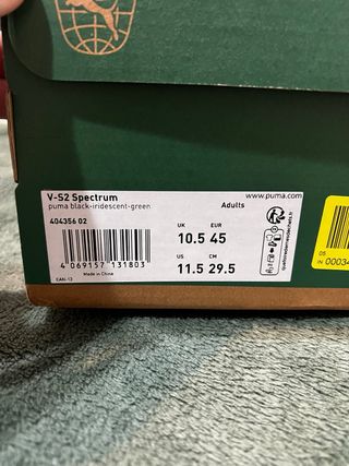 Zapatillas Puma Talla 45 Negro/Dorado