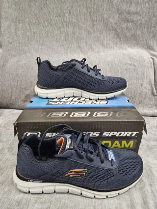 Zapatillas Skechers Deportivas Hombre Azul/Naranja