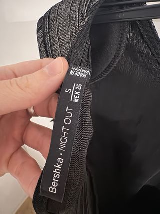 Body fiesta metalizado negro y dorado