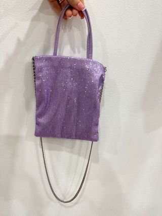 Borsetta Zara brillantini viola