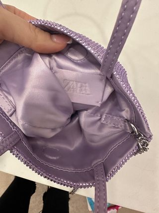 Borsetta Zara brillantini viola