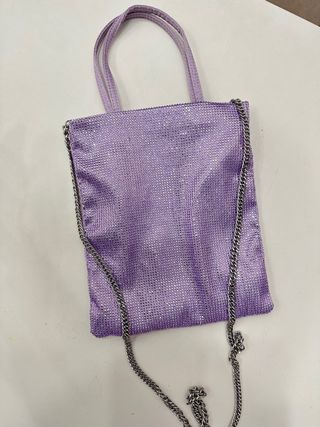 Borsetta Zara brillantini viola