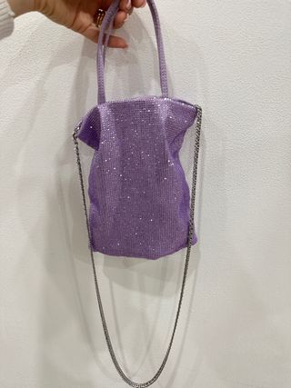 Borsetta Zara brillantini viola