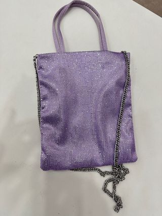 Borsetta Zara brillantini viola