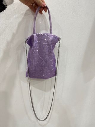 Borsetta Zara brillantini viola