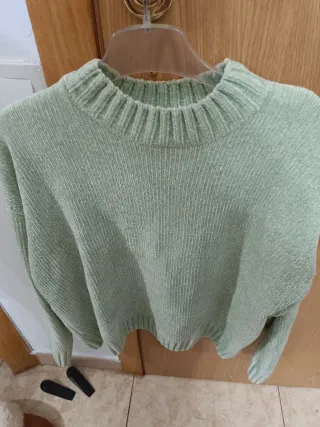 Jersey suave y calentito verde hierba talla M