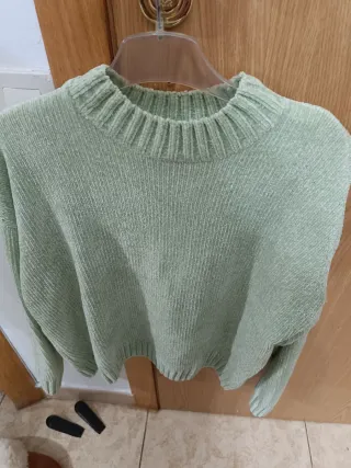 Jersey suave y calentito verde hierba talla M