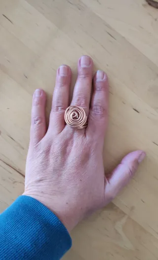 Anillo espiral naranja ajustable ligero