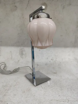 Candeeiro Vintage Opala Rosa e Prata