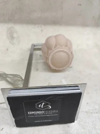 Candeeiro Vintage Opala Rosa e Prata