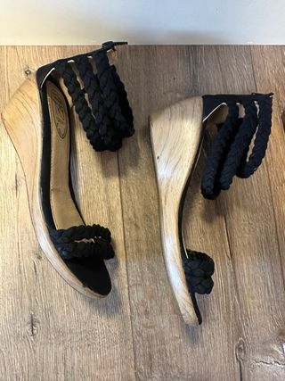 Sandalias TNG Negras Trenzadas