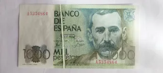 Error impresion Billete 1000 pesetas 1979