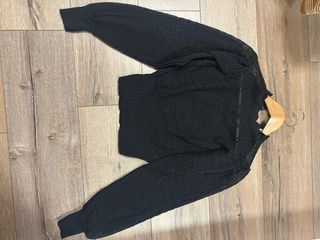 Top Zara negro manga larga