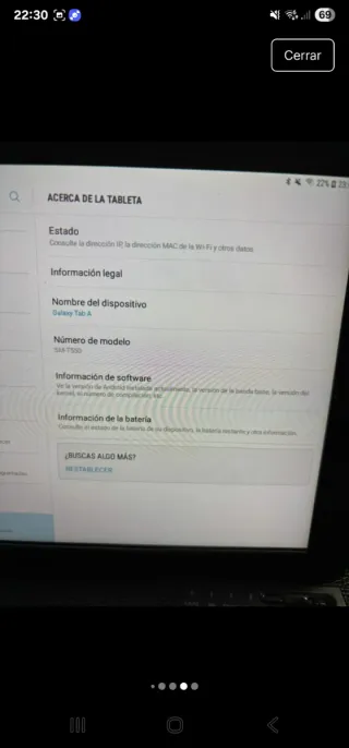Tablet Samsung Negra con Teclado