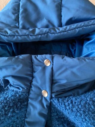 Plumas azul semi oversize