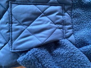 Plumas azul semi oversize