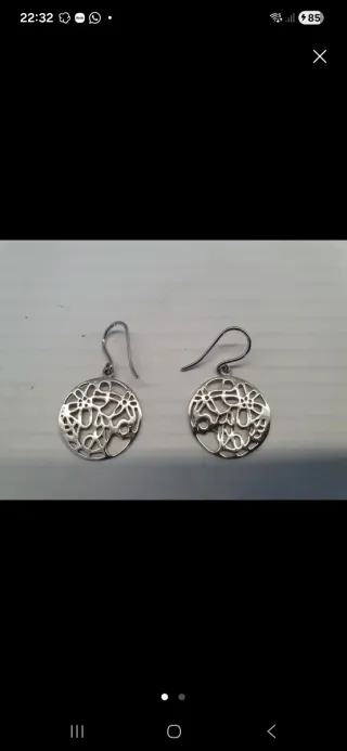 Conjunto de pulsera y pendientes de plata