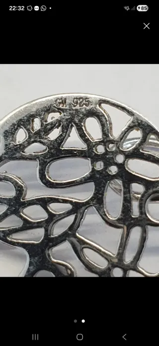 Conjunto de pulsera y pendientes de plata