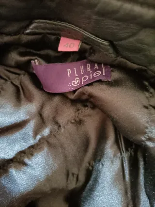 Abrigo largo negro mujer talla 40 piel