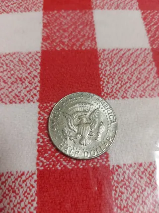 Moneda Media Dólar 1969 D. Plata.