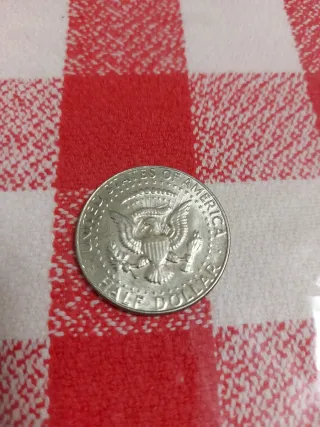 Moneda Media Dólar 1969 D. Plata.