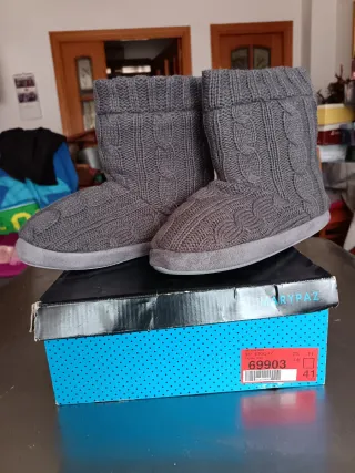 Zapatillas de casa Marypaz grises talla 41