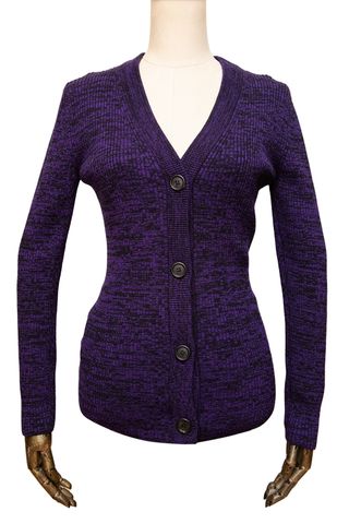 Cardigan Miu Miu Viola e Nero Taglia M