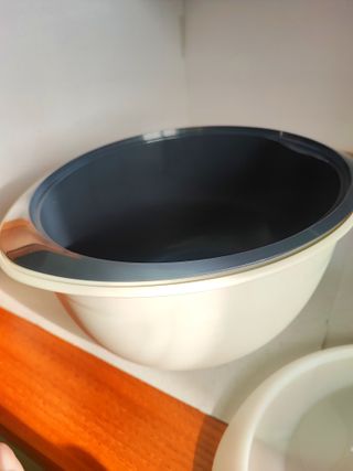 2 CONTENITORI + 1 COPERCHIO OVALI 28x23x14 cm  2 c