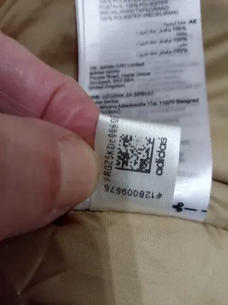 Plumífero Adidas Hombre Beige