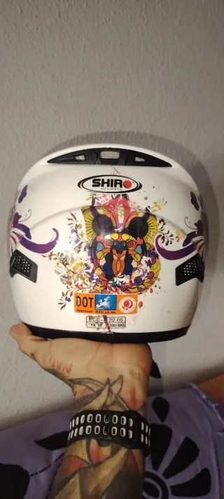 Casco Moto Infantil Diseño Divertido
