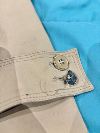 Gabardina Beige Elegante Blu Deise Talla M