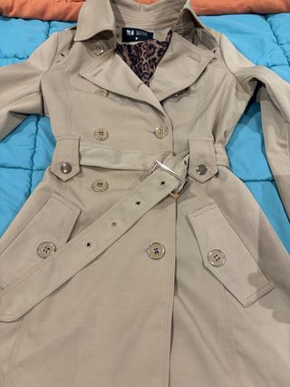 Gabardina Beige Elegante Blu Deise Talla M