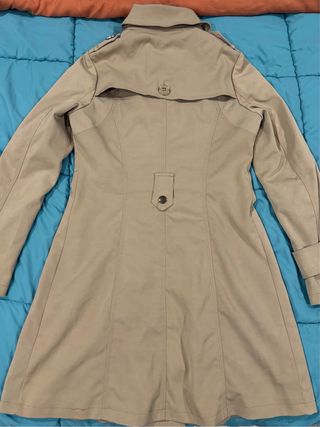 Gabardina Beige Elegante Blu Deise Talla M