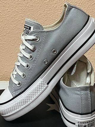 Converse Ctas Lift Ox Talla 40 wolf grey/white/bla