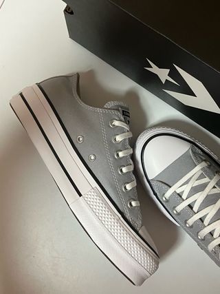 Converse Ctas Lift Ox Talla 40 wolf grey/white/bla