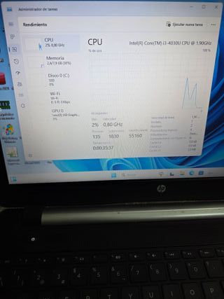 Ordenador portátil HP INTEL ICORE 3, 8RAM, win11