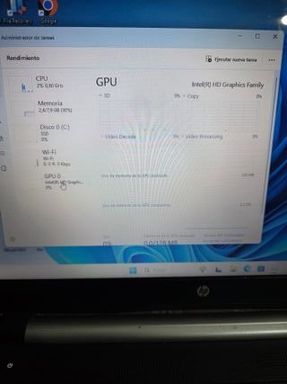Ordenador portátil HP INTEL ICORE 3, 8RAM, win11