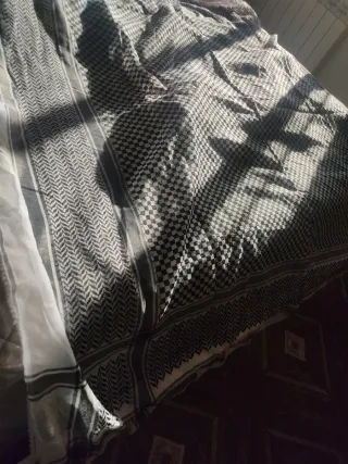 Sciarpa Kefiah a scacchi bianco e nero