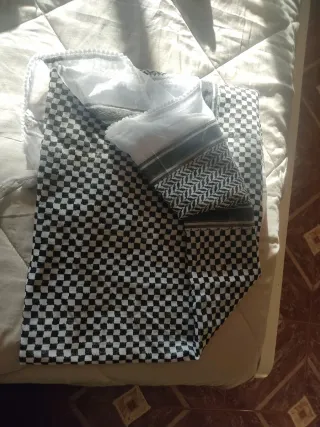 Sciarpa Kefiah a scacchi bianco e nero