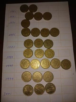 Lote monedas antiguas pesetas