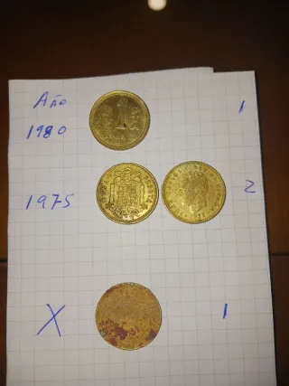 Lote monedas antiguas pesetas