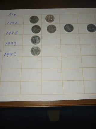 Lote monedas antiguas pesetas