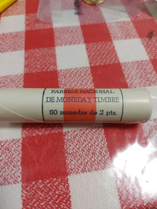 Cartucho 50 monedas 2 pesetas sin abrir